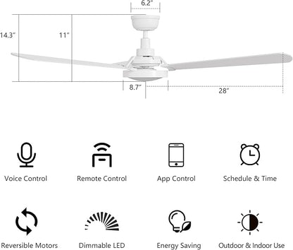 SMAAIR 56 Inch Smart Wifi Ceiling Fans - Image 8