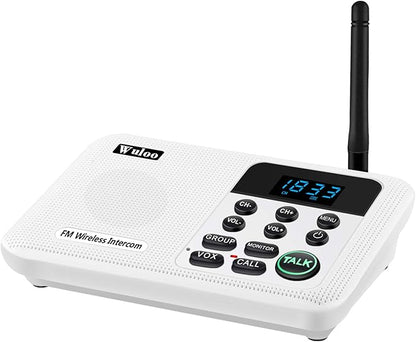 Expandable for Wuloo Intercoms Wireless for Home WL888, 1 Mile Range 22 Channel by Wuloo