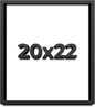 20x22 Shadow Box Frame Black | 1 Inch Deep Solid Wood Shadowbox Display Frame | by CustomPictureFrames