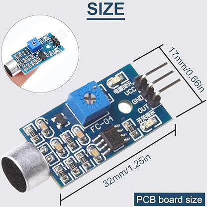 DAOKAI 5PCS Microphone Sensor Module High Sensitivity Sound Detection Sound - Image 5