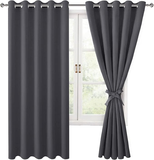 Hiasan Blackout Curtains for Bedroom, 60 x 63 Inches Length by Hiasan