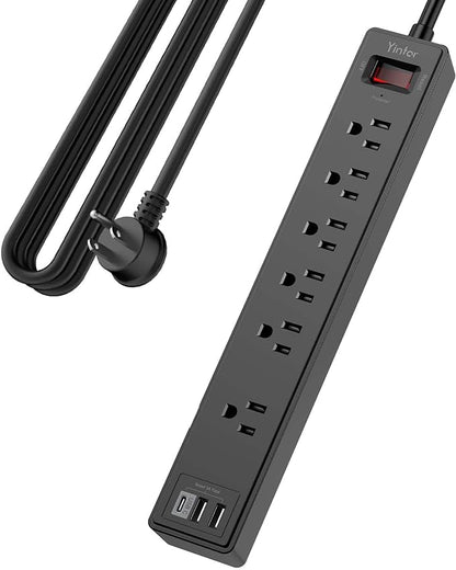 15Ft Power Strip Surge Protector by Yintar