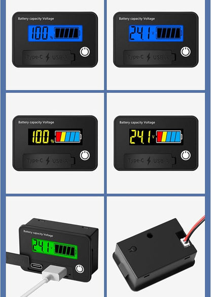 MOAIYU DC8-30V Electricity Meter Digital LCD Display Car Battery Charging - Image 9