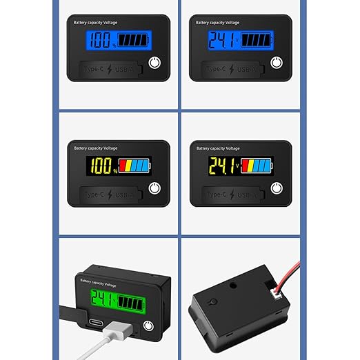 12V 24V Battery Capacity Indicators DC8-30V Leads Acid Lithium Voltages Tester - Image 6