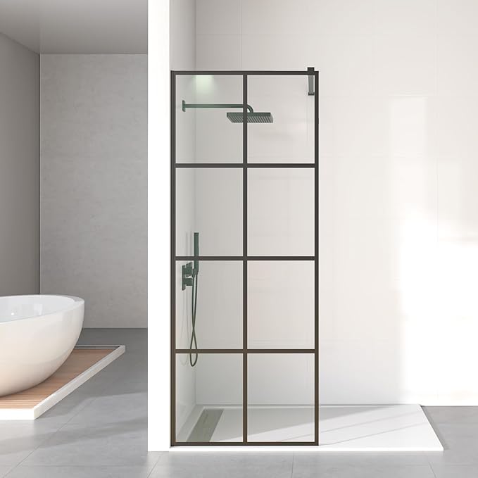 Mainzel 34" W x 76" H Fixed Shower Glass Panel, Frameless 3/8" ANSl Tempered - Image 3