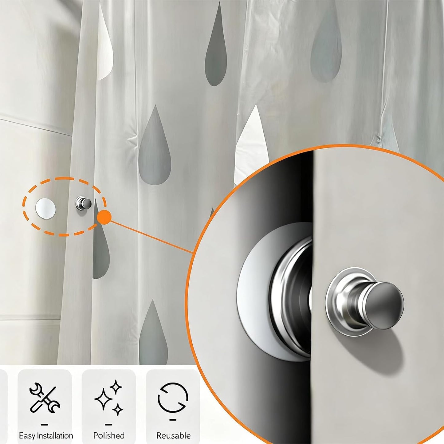 Curtain Magnets Closure, Magnetic Curtain Clips for Indoor Outdoor Curtains Prevent Light Leaking