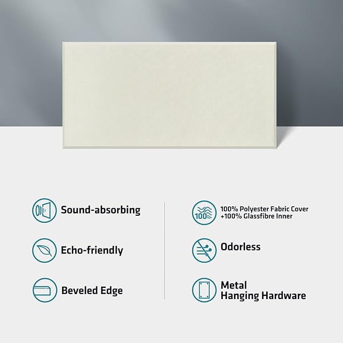 UMIACOUSTICS 2 PCS Acoustic Panel, 47.2" x 23.6" x 2" Fiberglass Sound Proof - Image 4