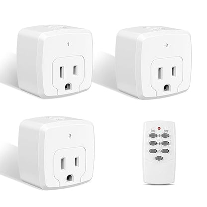HBN Remote Control Outlet with 100FT RF Signal, Wireless On Off Switch Plug by HBN