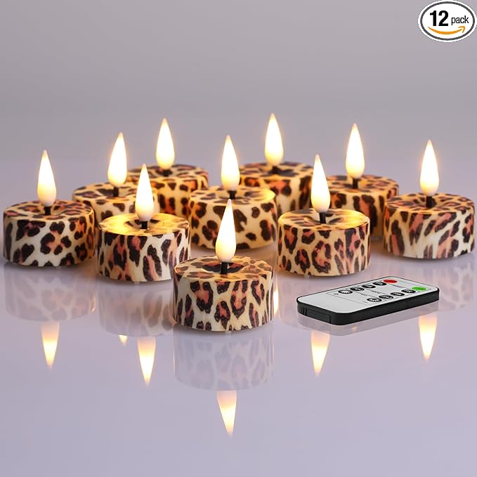 Eywamage Leopard Flameless Tealights by EywamageCandles