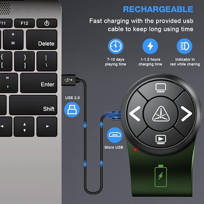 AMERTEER Wireless Presentation clicker - Image 3