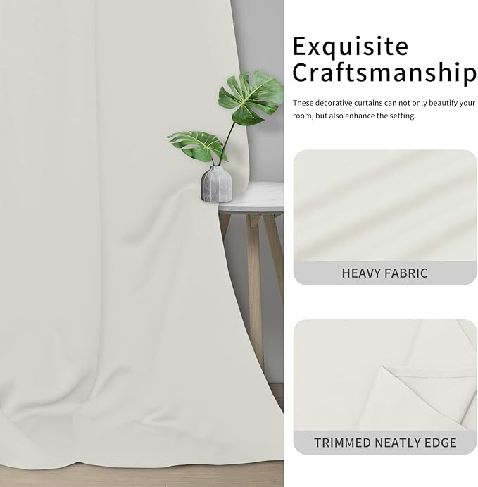 Easy-Going Blackout Curtains for Bedroom, Solid Thermal Insulated Grommet and - Image 5
