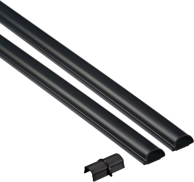 D-Line 31.4in TV Cord Hider, Patented Half Round Cable Cover, Hide Wall Mount by D-LineUSAinc