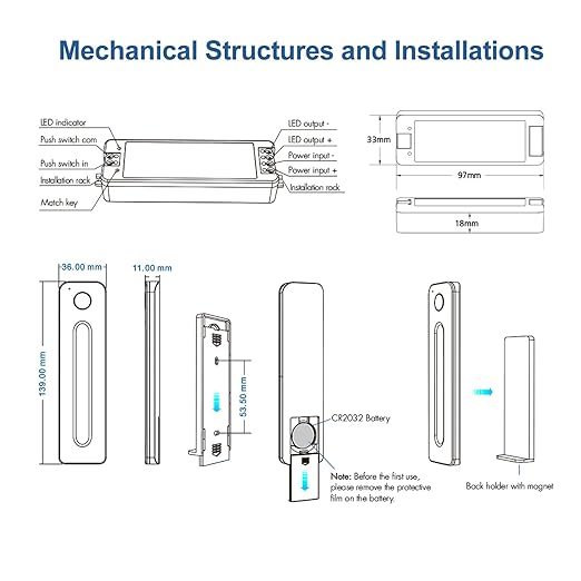 Dimmer Switch with Remote Magnetic Wall-Mounted RF Wireless Control Sensitive - Image 6