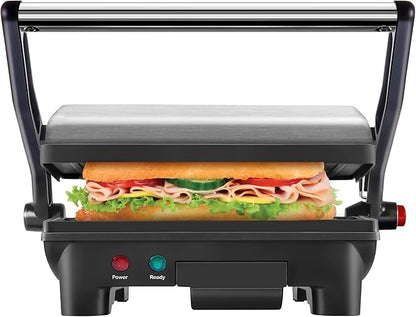 Chefman Electric Panini Press Grill, Compact 2-Slice Sandwich Maker, Non-Stick by Chefman