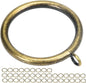 Thick Metal Curtain Rings,2.0-Inch Inner Diameter, 0.24-Inch Wire Diameter Fit up 1.7-inch Rods (Antique Brass-40Pcs)