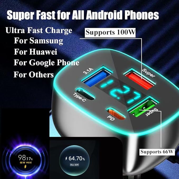 5 Port USB C Car Phone Charger - Image 6