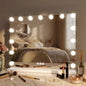 IDEALHOUSE Vanity Mirror with Lights, 15 Dimmable LED Bulbs, 3 Color Modes, Stepless Dimming, Touch Control, USB Charging Port, Tabletop or Wall Mount, 3X Mirror
