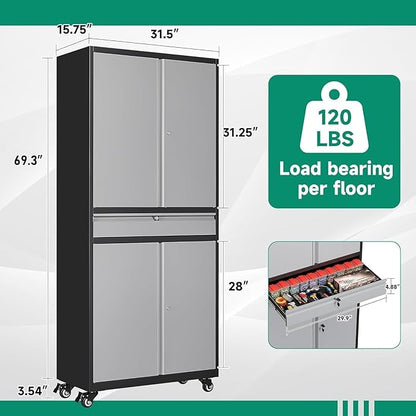 Letaya Metal Garage Storage Cabinet - Image 3