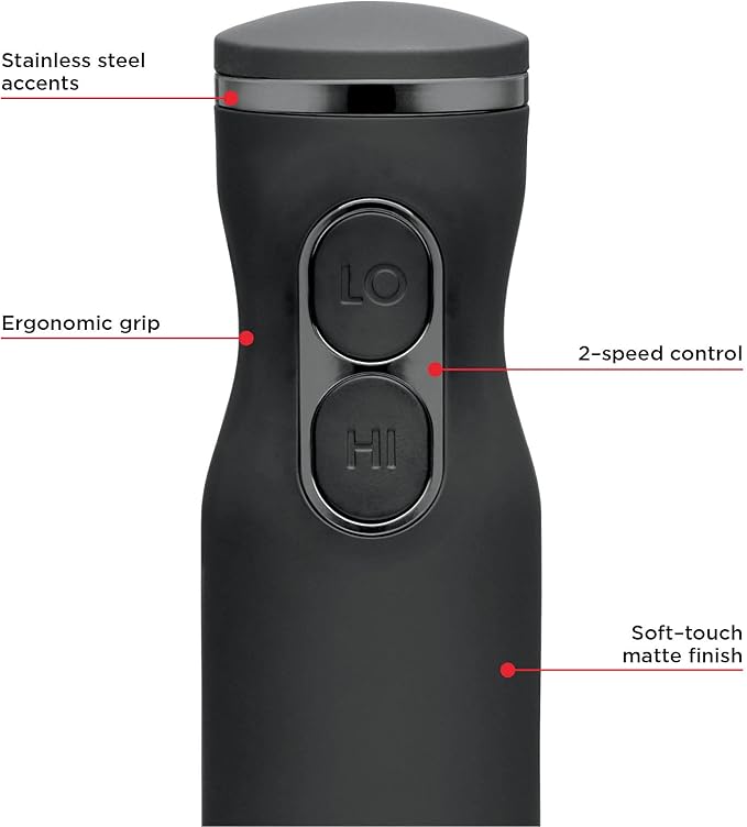 Chefman Immersion Stick Hand Blender Powerful Electric Ice Crushing 2-Speed - Image 3