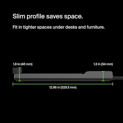 Belkin 12-Outlet Surge Protector Power Strip w/ 12 AC Outlets & 8ft Flat Plug - Image 5