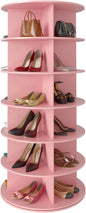 SpaceAid 6 Tier Rotating Shoe Rack Tower, Spinning Shoe Display Lazy Susan by SpaceAid
