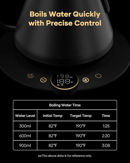 Cocinare FLOW B9 Gooseneck Electric Kettle, Precise Temperature Control - Image 4