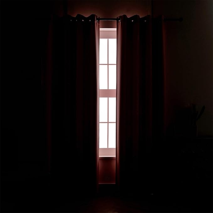 MIUCO Room Darkening Soild Grommet Blackout Curtains - Image 3