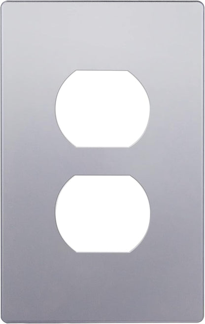 ENERLITES Elite Series Duplex Outlet Receptacle Cover, Screwless Wall Plate by Enerlites