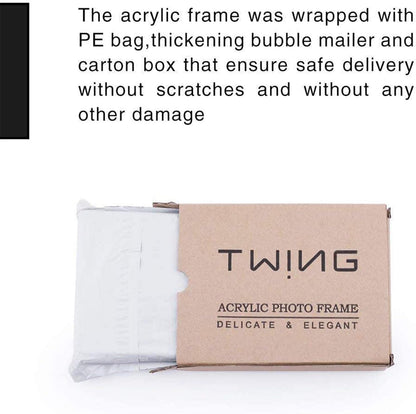 4x6 Acrylic Frame 3 Pack,20MM Thicker Frameless Clear Picture Frames | Freestanding Double Sided Magnetic Picture Frame,Acrylic Picture Frames for Desktop Display with Microfiber Cloth,Gift Ideal