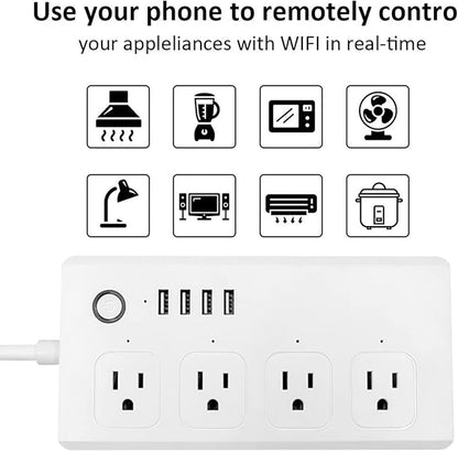 Smart Power Strip, UseeLink WiFi Surge Protector Compatible - Image 4