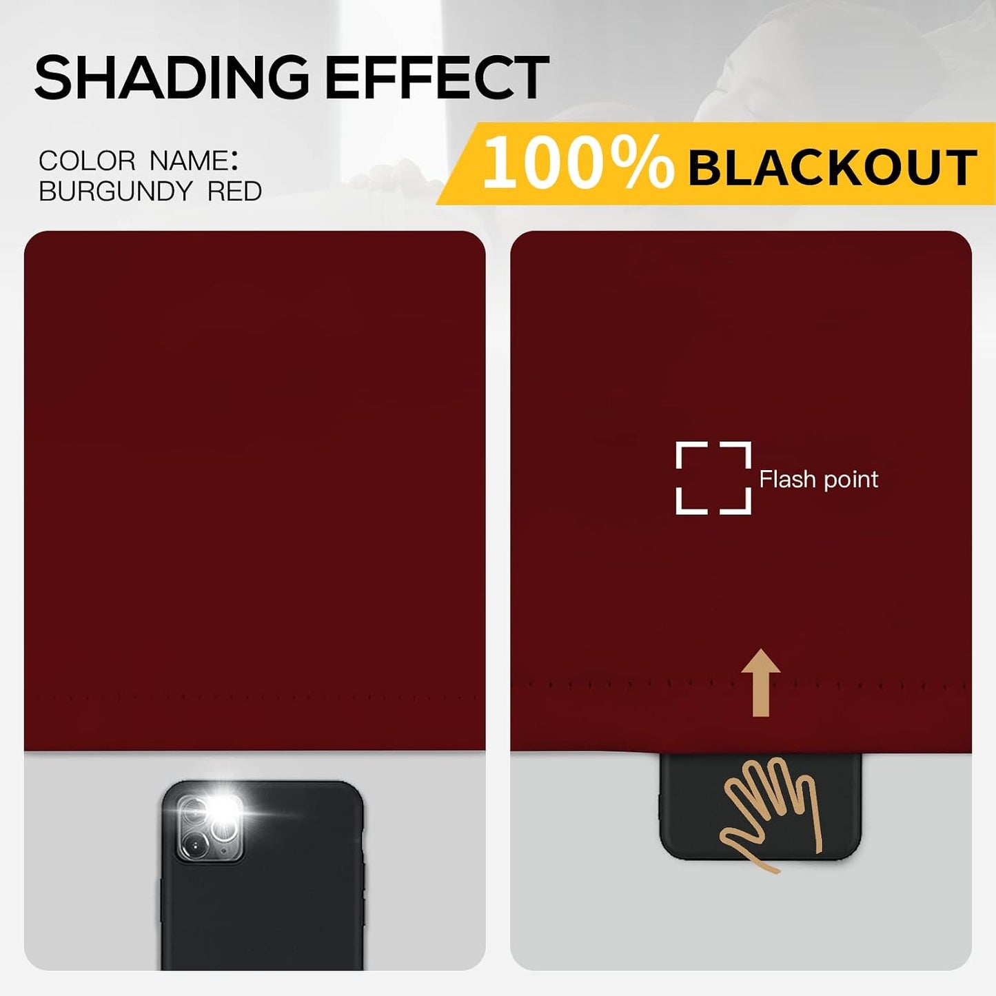 Yakamok Burgundy Red Blackout Curtains 84 inches Long for Bedroom 38" Wide | Thermal Insulated Window Treatment Total Blocking Panels with Black Liner for Living Room/Dining Room Grommet Top 2 Panels