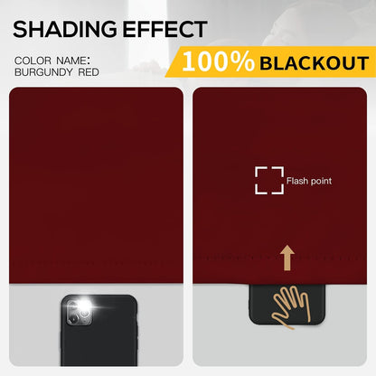 Yakamok Burgundy Red Blackout Curtains 84 inches Long for Bedroom 38" Wide | Thermal Insulated Window Treatment Total Blocking Panels with Black Liner for Living Room/Dining Room Grommet Top 2 Panels