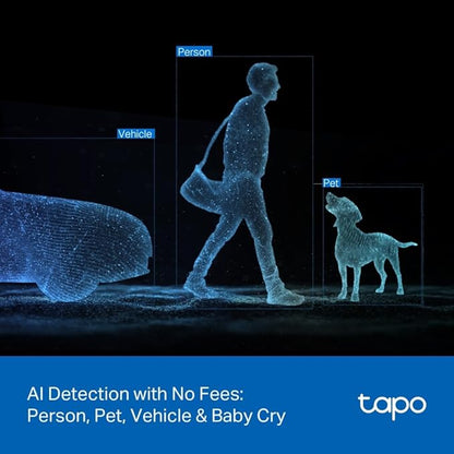 Tapo 2K Indoor/Outdoor Dual Lens Pan/Tilt Wired Security Camera - Image 7