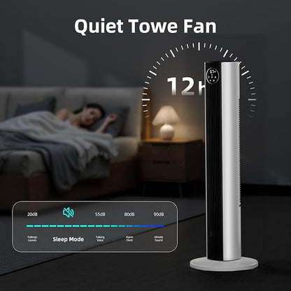 Antarctic Star Tower Fan Portable Floor Fans 85°Oscillating Fan Quiet Cooling - Image 5