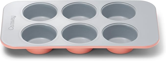 Caraway Nonstick Ceramic 6 Cup Muffin Pan – Non-Toxic, PTFE & PFOA Free – Oven by Caraway