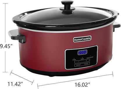 HOMECOOKIN 7 Quart Programmable Slow Cooker, Kitchen Appliances, Perfect - Image 4