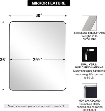 ANDY STAR Wall Mirror Brushed Nickel - Image 3