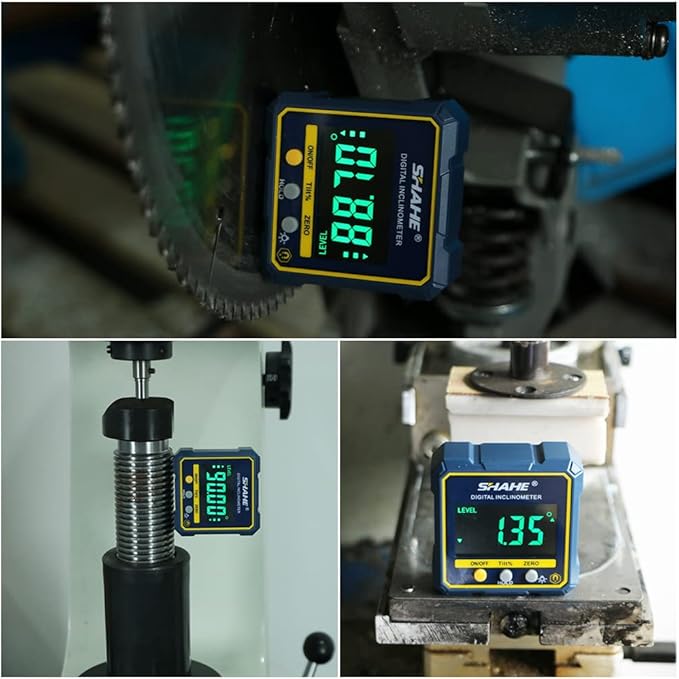SHAHE Digital Angle Gauge Magnetic Protractor Inclinometer Level Angle Finder - Image 5
