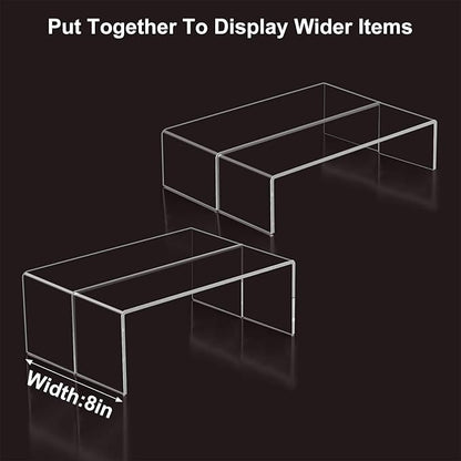 Blaithom Acrylic Display Riser Stand, Thickened to 0.2'' Acrylic Shelf Risers - Image 6