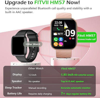 FITVII Health & Fitness Tracker, Smart Watch - Image 2