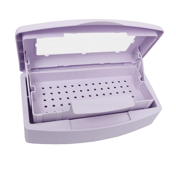Nail Tool Sterilizer Box, Plastic Sterilization Tray by TOPCOMWW