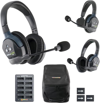 EARTEC UL321 Ultralite-HD 3-Person Full Duplex Wireless Intercom Headset by Eartec