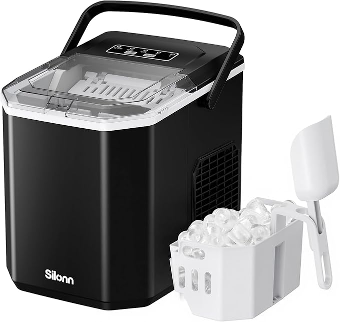 Silonn Countertop Ice Maker, Portable Bullet Ice Machine by Silonn