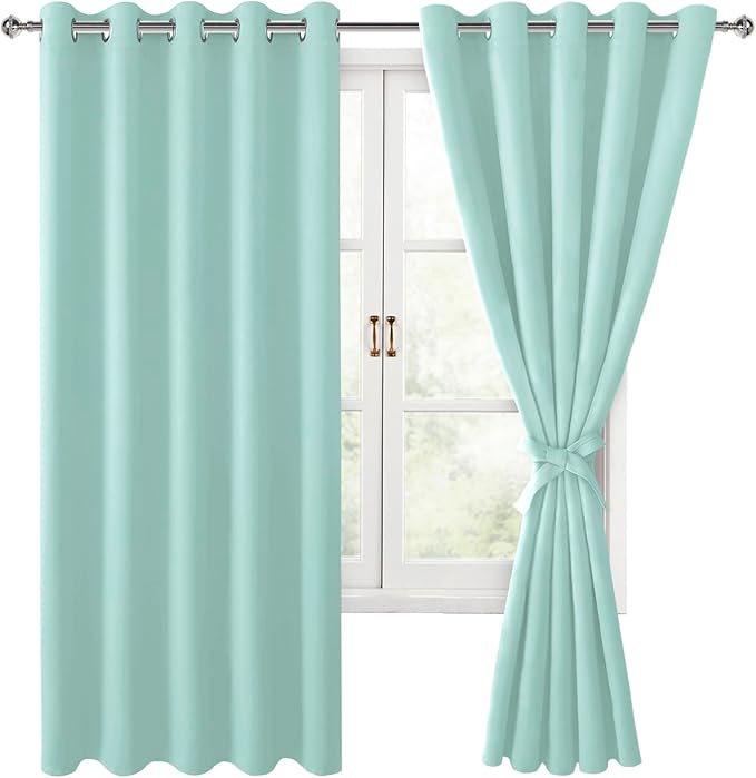 Hiasan Blackout Curtains for Bedroom, 60 x 63 Inches Length by Hiasan