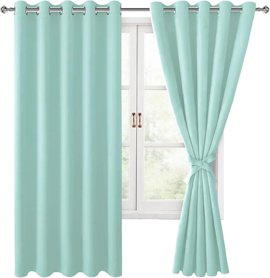 Hiasan Blackout Curtains for Bedroom, 60 x 63 Inches Length by Hiasan
