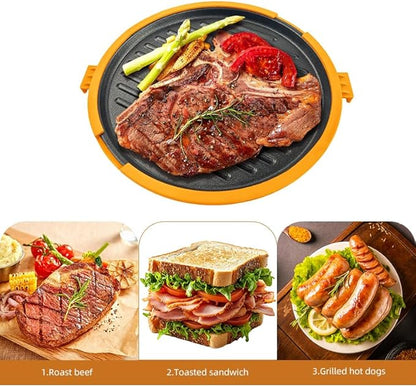 9.5inch 5-in-1 Microwave Grill Pan, Grilled Cheese, Large Toastie Sandwich Maker - Image 5
