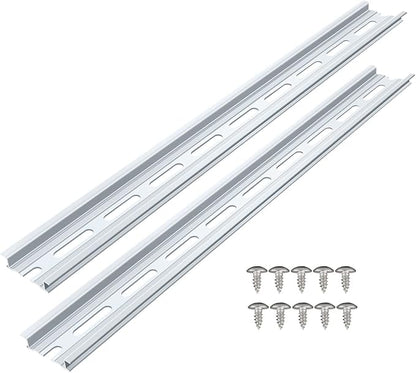 2 Piece VAMRONE Aluminum DIN Rails, 12 Inch Long, 35mm Wide, 7.5mm High by VAMRONE