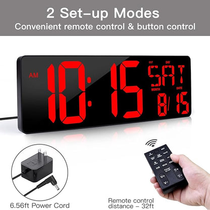 XREXS Large Digital Wall Clock - Image 5