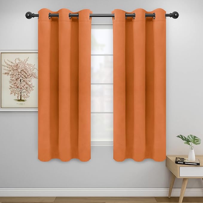 Easy-Going Blackout Curtains for Bedroom, Solid Thermal Insulated Grommet and by Easy-Going