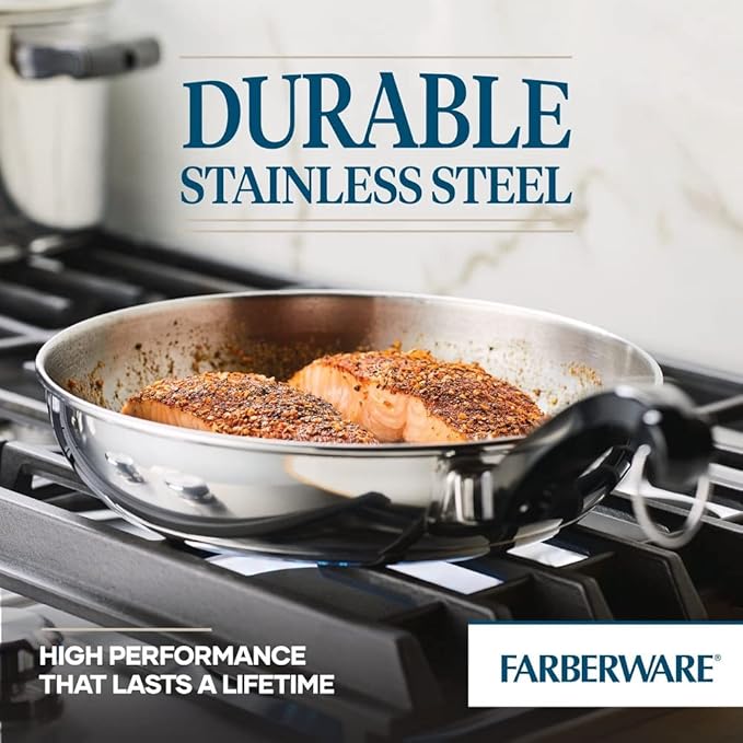 Farberware Classic Stainless Steel Cookware Pots and Pans Set - Image 6